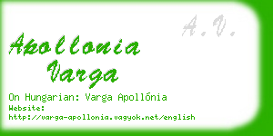 apollonia varga business card